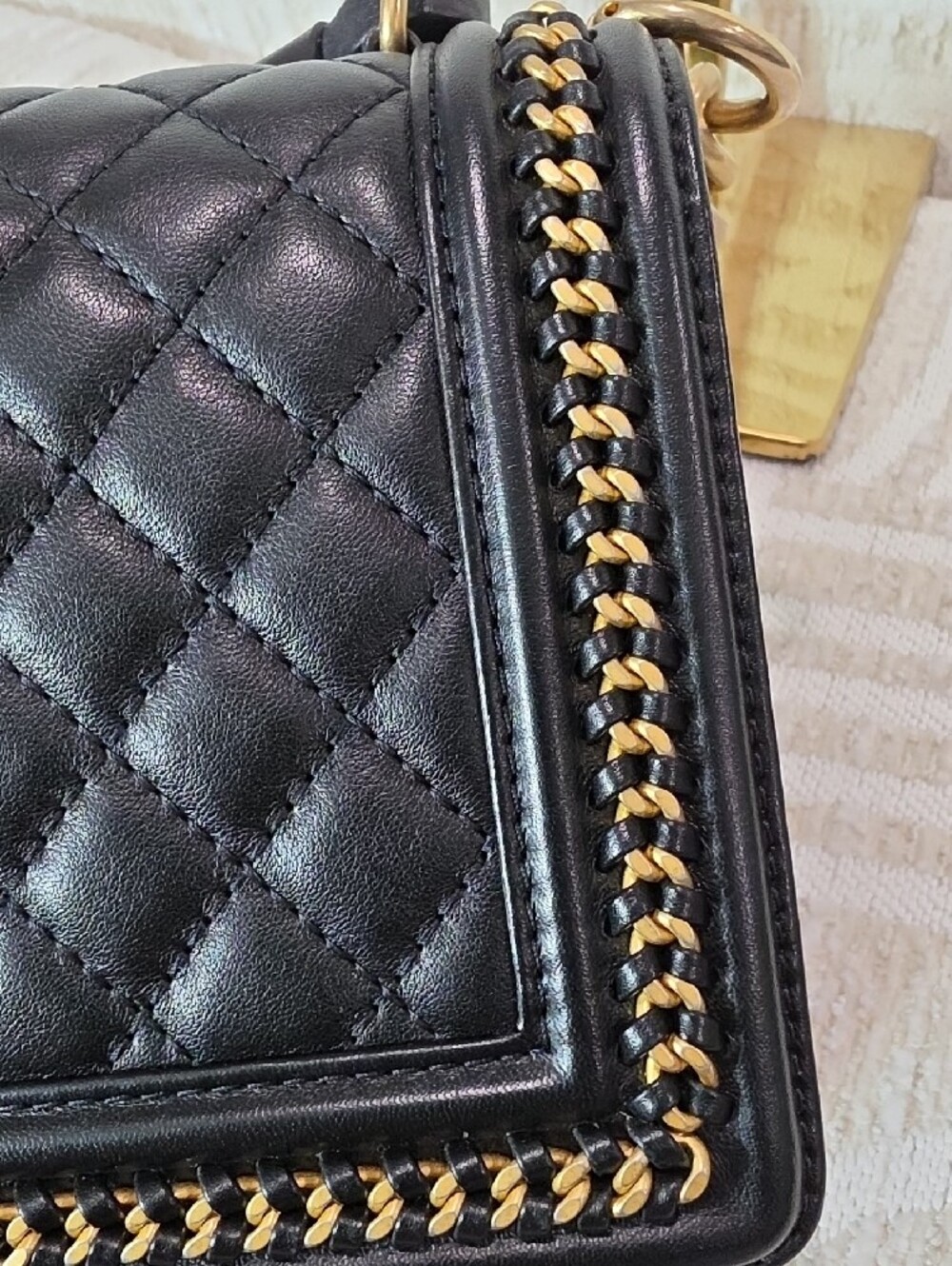 CHANEL Black Quilted Shoulder & Top Handle Bag with Gold Hardware - Picture 14 of 14